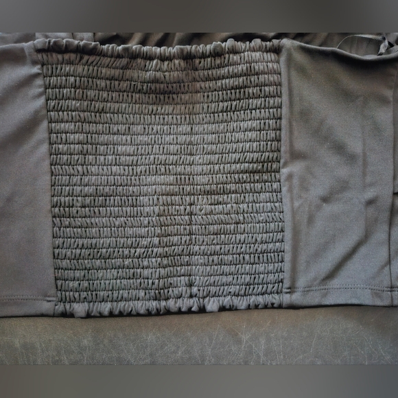 NWT - Banana Republic Black One-Shoulder Cropped Bustier - Size L - Picture 8 of 9